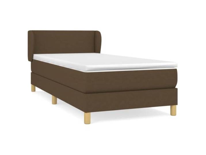 PUGYNBK Boxspringbett mit Matratze, 90 x 190 cm Verstellbares Kopfteil, Taschenfederkerne, mittlere Festigkeit, atmungsaktives Gewebe