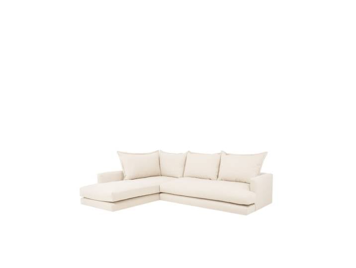Canapé chaise longue gauche blanc cassé 275x190cm