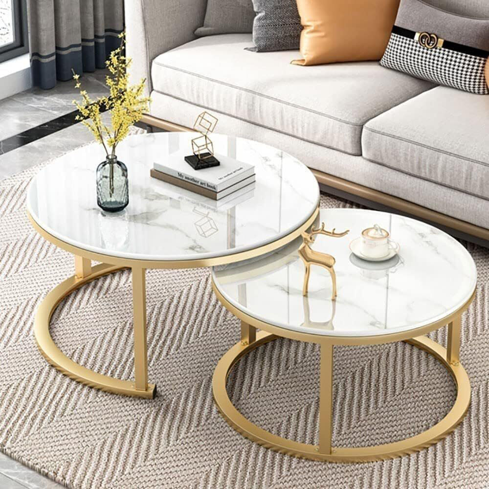 Brayden Studio Abstract End Table white 45cm H X 75cm W X 70cm D
