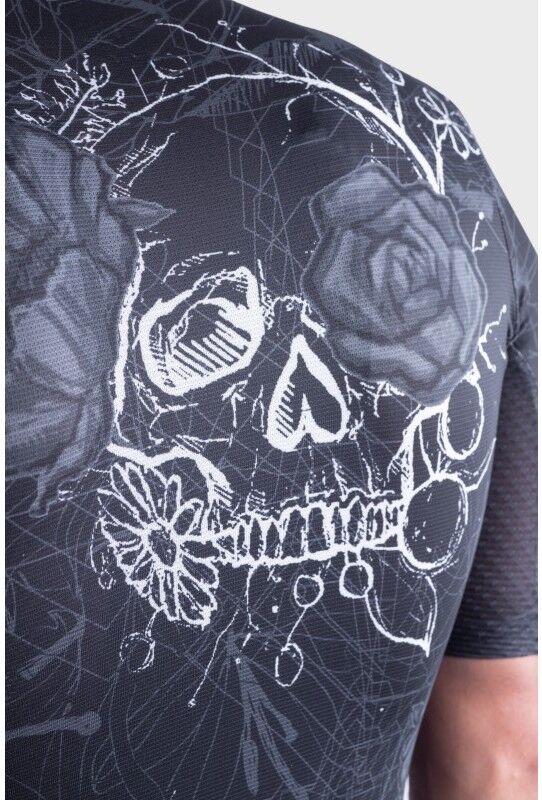 ALE' Maglia ciclismo  PR-R SKULL nero