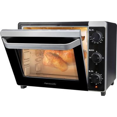 HANSEATIC Minibackofen "17194935, 30 L Volumen, 1600 W", schwarz, B:45cm H:35cm T:40cm, Minibacköfen, inkl. 3 Jahre Herstellergarantie, Minibackofen