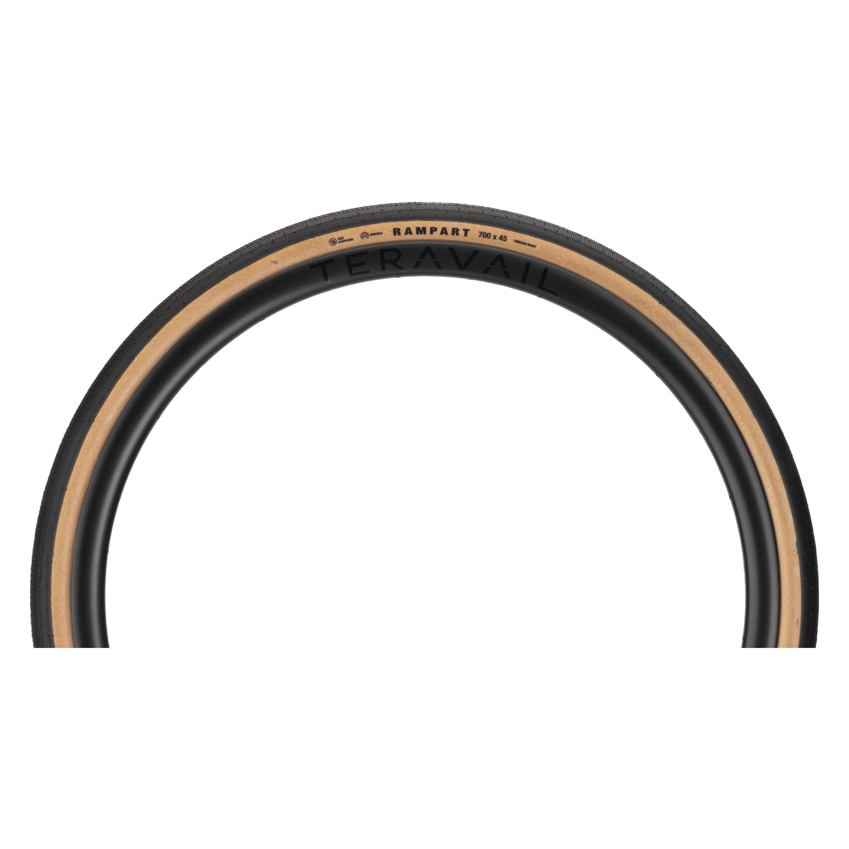 Teravail Rampart Durable Faltreifen, 700x45C, 45-622, Fast Compound, Tubeless, tan (45-622) (66486835)