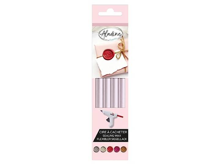 Aladine - Set van 4 flexibele wasstaafjes - pastelpaars