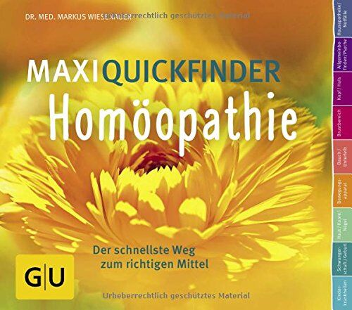 Markus Wiesenauer - MaxiQuickfinder Homöopathie: Der schnellste Weg zum richtigen Mittel (GU Quickfinder) - Preis vom 30.09.2026 09:01:18 h