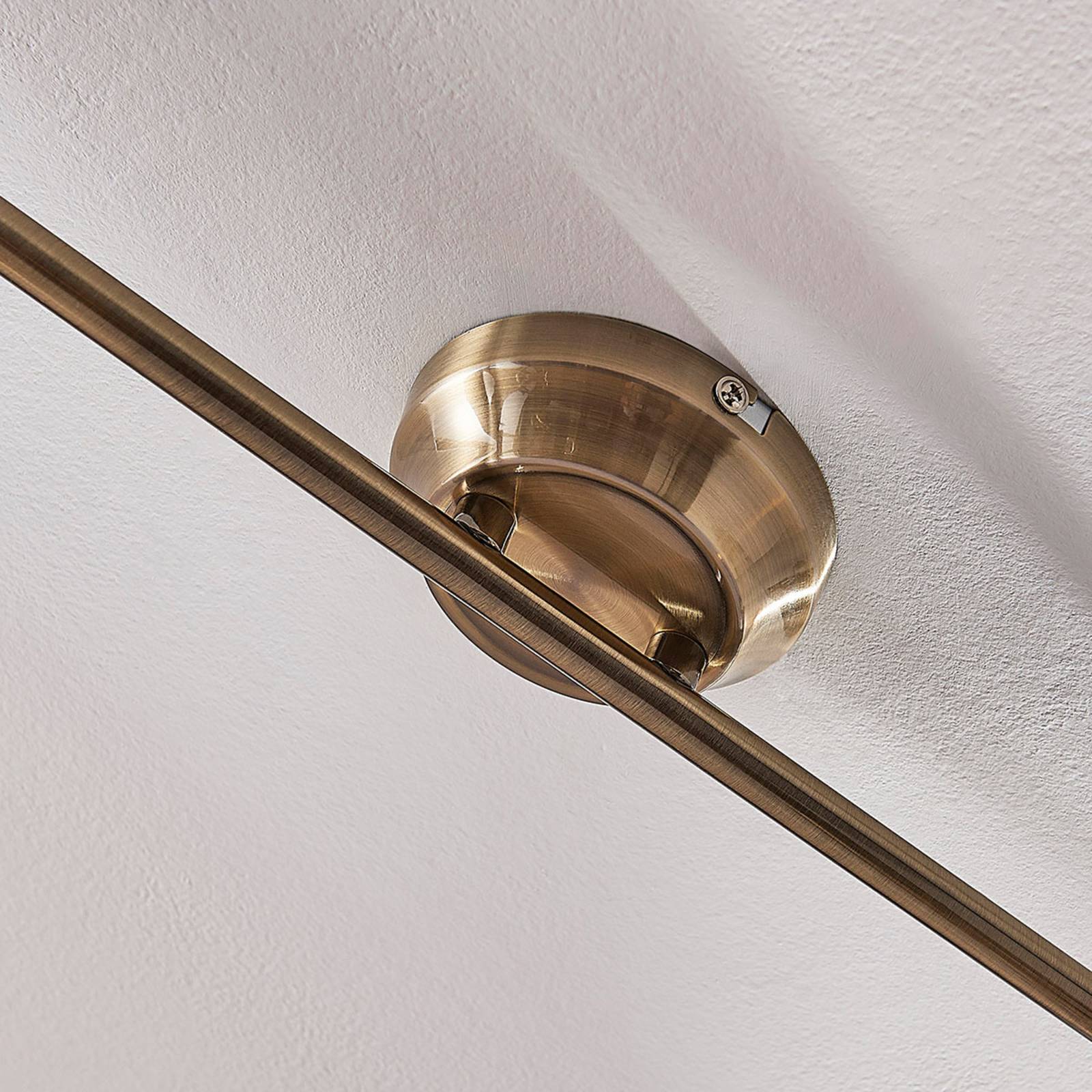 Ceiling Spotlight PERSEAS Lindby, dimmable, Bronze / antique brass, Living / Dining Room, metal, Antique, Ceiling Light