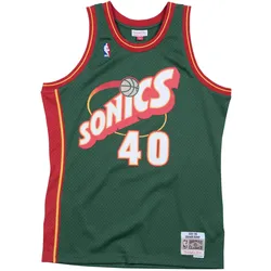 Mitchell & Ness, Herren, Sportshirt, nba trikot eattle uperonic hawn kemp (S), Grün, S