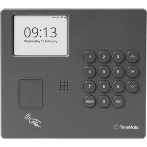 TimeMoto Zeiterfassungssystem TM-414, Terminal mit RFID, Chipkarte und PIN, WLAN