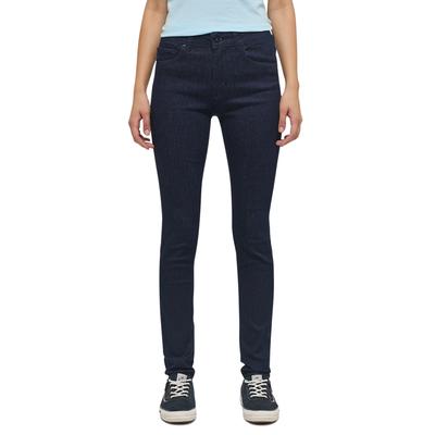 Skinny-fit-Jeans MUSTANG "Style Shelby Skinny", Damen, Gr. 27, Normalgrößen, blau (dunkelblau, 5000941), Jeans, 82% Baumwolle, 16% Polyester, 2% Elasthan, meliert, skinny fit, Jeans