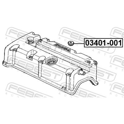 FEBEST Buchse, Zylinderkopfhaube 03401-001 für HONDA