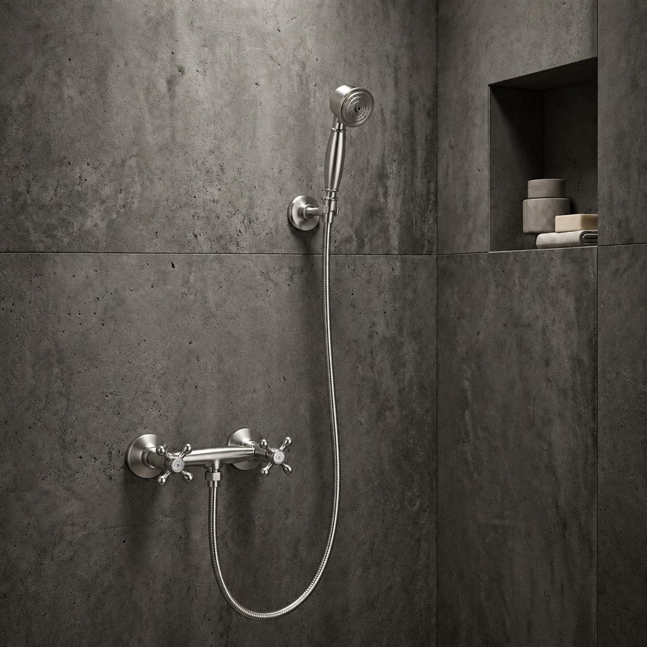 Aquanello Heritage Ascot Douchekraan met handdouche, roestvrij staal
