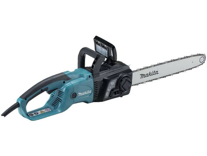 Elektro-Kettensäge MAKITA »UC4551A« 2.000 W, 14,5 m/s, 45 cm , türkis, B:20cm H:22cm T:50,5cm, Kettensägen, Elektro-Kettensäge, leistungsfähig,werkzeuglose Kettenspannung +Ketten-und Schienenwechsel