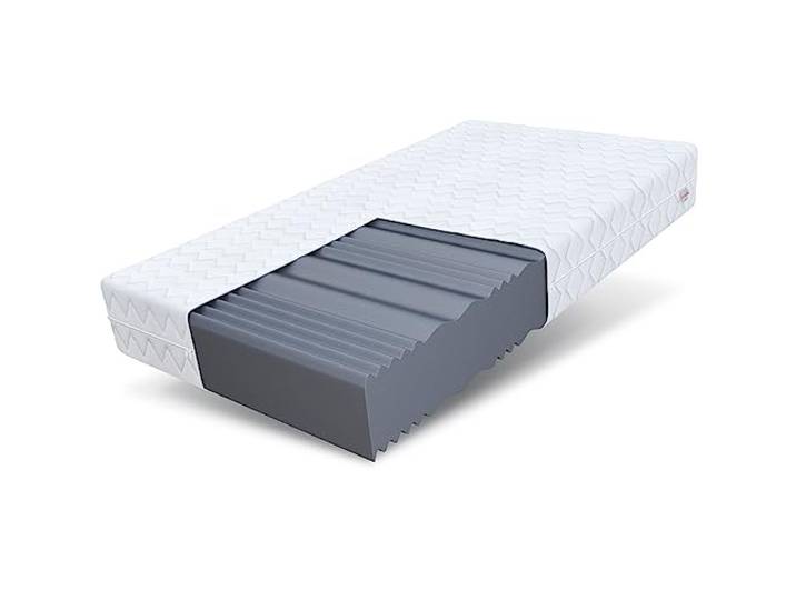 FDM Comfort Plus Schaumstoffmatratze 180x200 cm Höhe 24 cm 7-Liegezonen Matratze Kaltschaum H3 Öko-Tex Allergikergeeignet Bezug Waschbar Abnehmbar Weiß