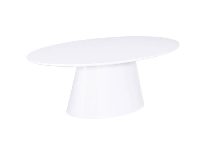 Mid.you Couchtisch Lima, Weiß Hochglanz, oval, konisch, 60x40x110 cm, Wohnzimmer, Wohnzimmertische, Couchtische