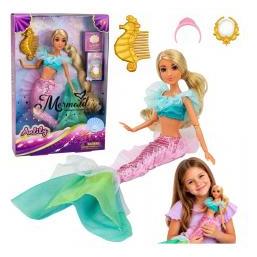 Lean Toys Anlily Meerjungfrauenpuppe mit Paillettenschwanz und Accessoires (76630353)