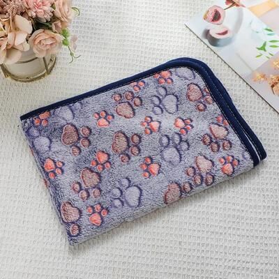 Uplift Treasures Soft Flannel Paw Print Pet Blanket h l