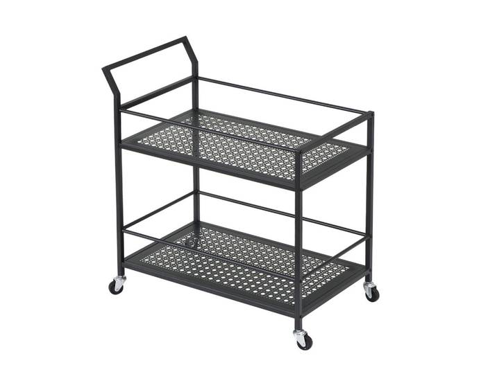 Mid.you Servierwagen, Schwarz, Metall, rechteckig, 45x83x79 cm, Stauraum, offenes Fach, einfacher Aufbau, Esszimmer, Barmöbel, Barwagen