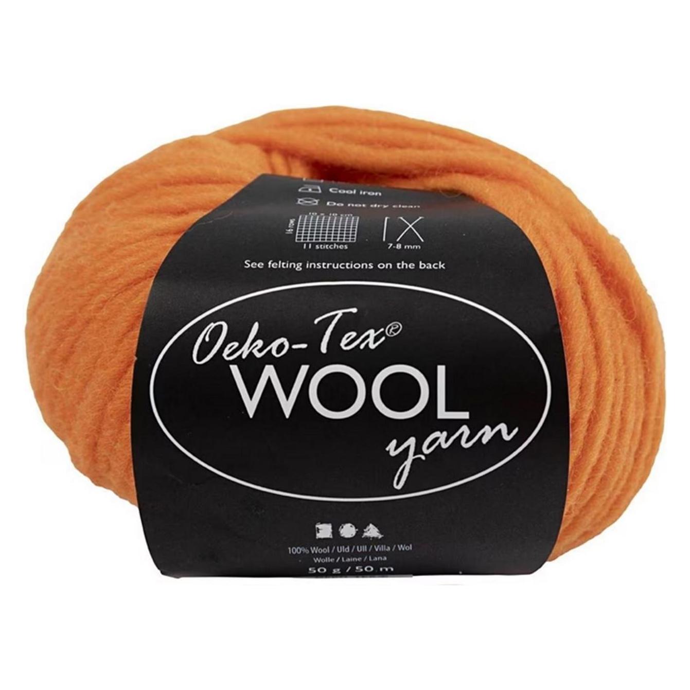 Creativ Company Wolle Oeko-Tex 50 g, Orange (50 m) (4824524)