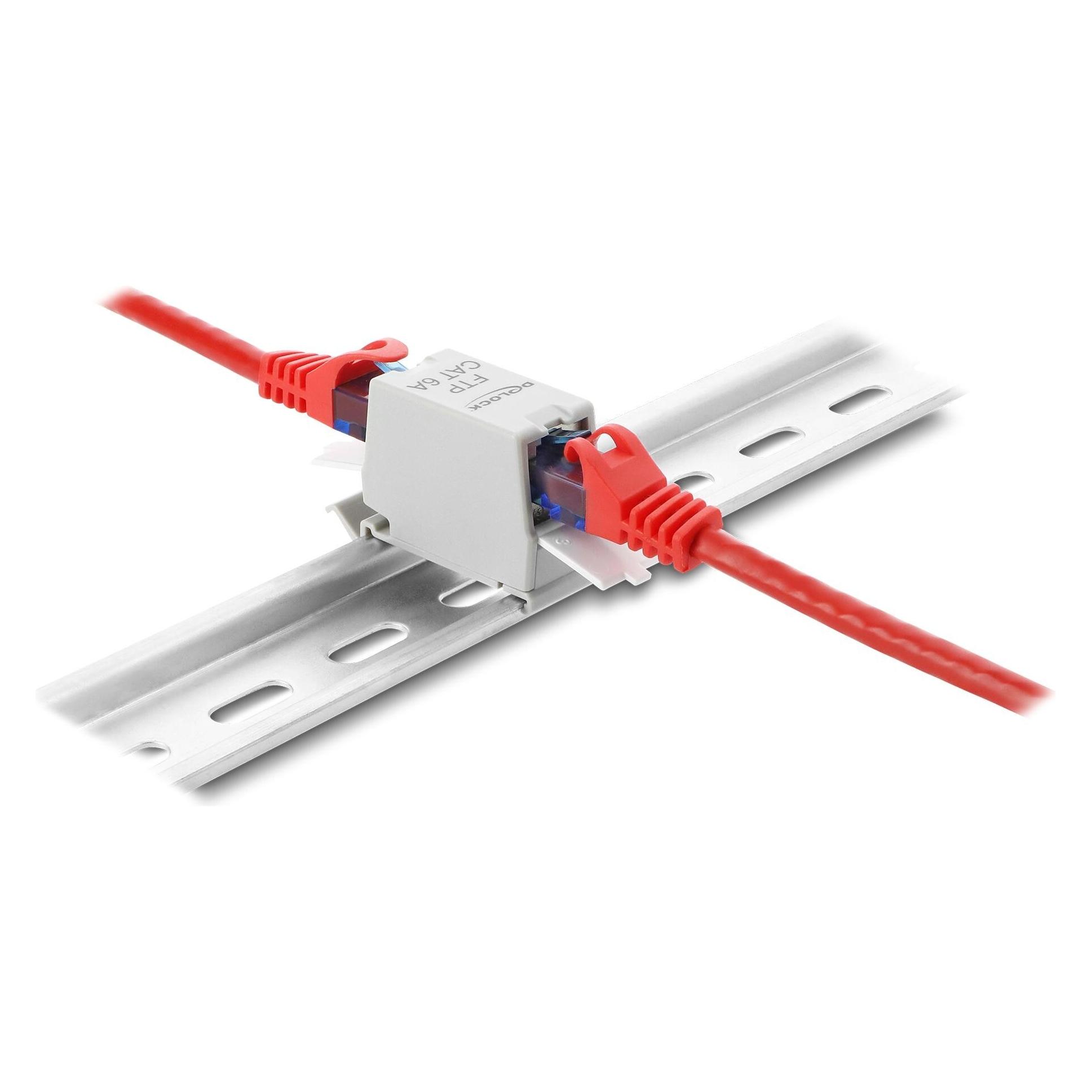 Delock RJ45 Kupplung Cat.6A Buchse zu Buchse mit Staubschutz (Netzwerk Kupplung) (90933)