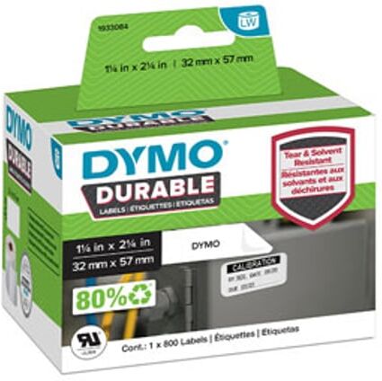 Dymo 1933084 Etiqueta pre-cortada texto preto sobre branco 32x57mm