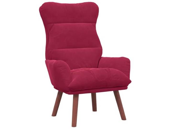 Sessel Samt Rotwein 69 x 74 x 93 cm aus Kautschukholz Modernes Design, weicher Samt, ergonomische Rückenlehne, stabile Beine, Polyester-Füllung, für Wohnzimmer und Büro