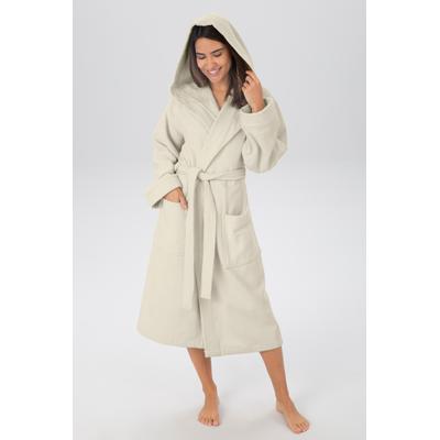 Unisex-Bademantel OTTO HOME "Sanremo, ideal für Sauna & Spa, Hotelbademantel, Morgenmantel" Gr. XXXL, beige (natur), L:125cm, Baumwolle, Hausmäntel, mit Taschen, Damen & Herren Bademäntel, S-3XL