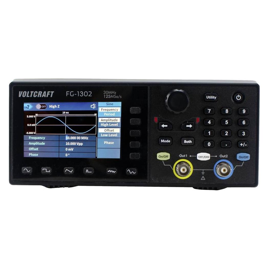 Voltcraft FG-1302 Funktionsgenerator netzbetrieben 1 µHz - 30MHz 2-Kanal Arbiträr (VC-13082820)