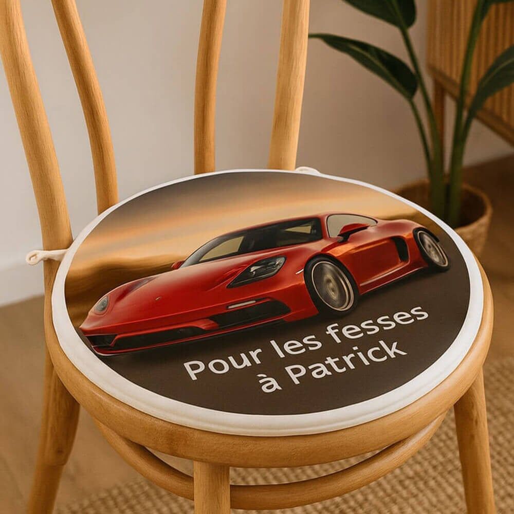 Ocadeau Coussin de chaise rond personnalisé