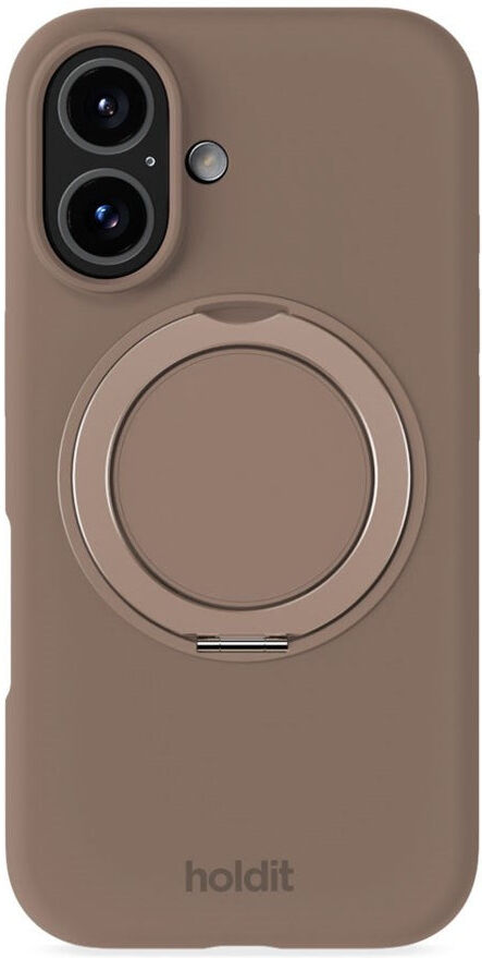 iPhone 16 Holdit Silikone Stand Cover - Mocha Brown