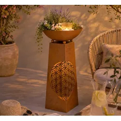 LED-Pflanzsäule »Blume des Lebens«