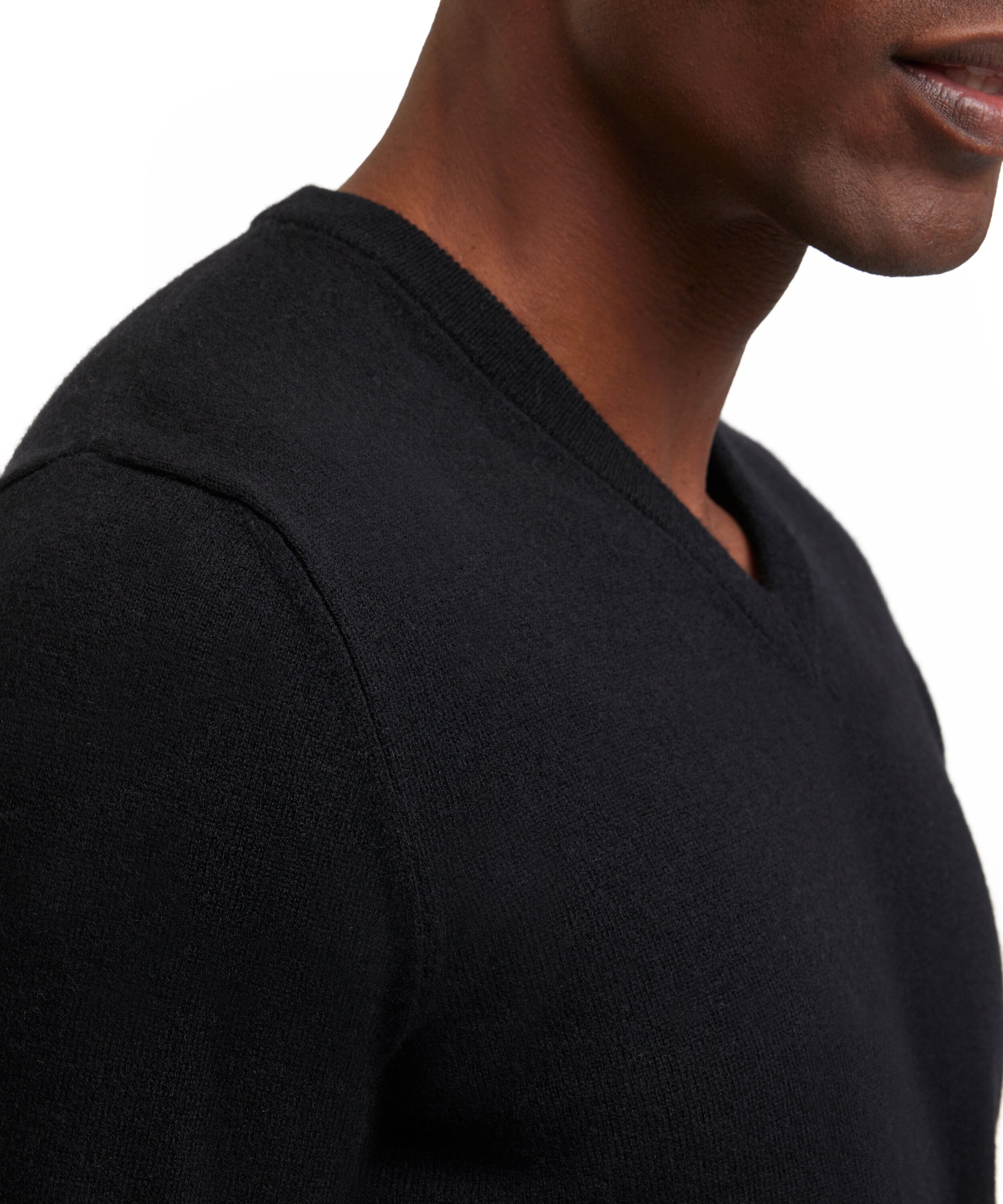 Strickpullover FALKE "Pure Lambswool", Herren, Gr. L, schwarz (3000), Pullover Strickpullover