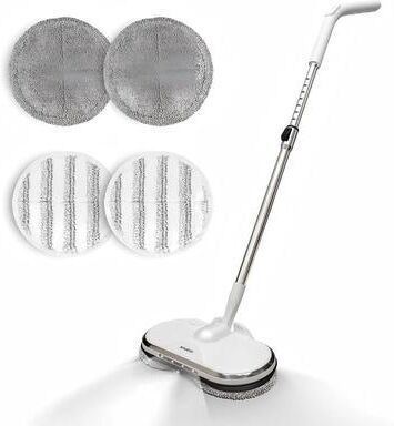 LTMATE Cordless Spin Mop with Water Spray, Adjustable Handle and LED Lights