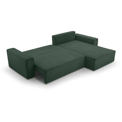ECKSOFA L Form Cedria Dunkelgrün 287/145/85 cm mit Schlaffunktion