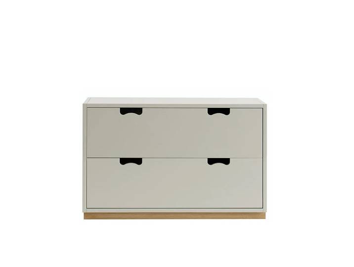 Asplund Snö A2 Kommode Light grey, Eichsockel