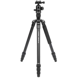 Caruba Travelstar 156 Camerastatief (Metall, Schaumstoff), Stativ, Schwarz