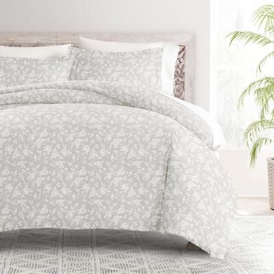 Becky Cameron Oversized Rose Grey 3-piece Duvet Cover Set