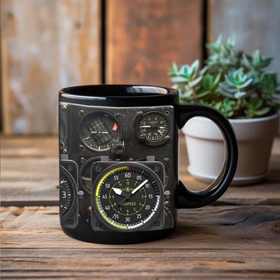 Uplift Picks Spaceship Instrument Panel Ceramic Coffee Mug Sci Fi Novelty Cup 03 301 400 Ml
