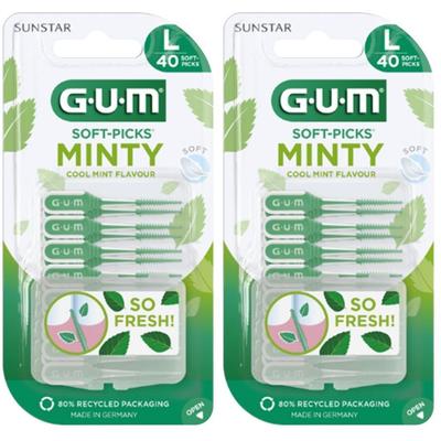 GUM Soft Picks Minty L x2 2x40 St Zahnbürste