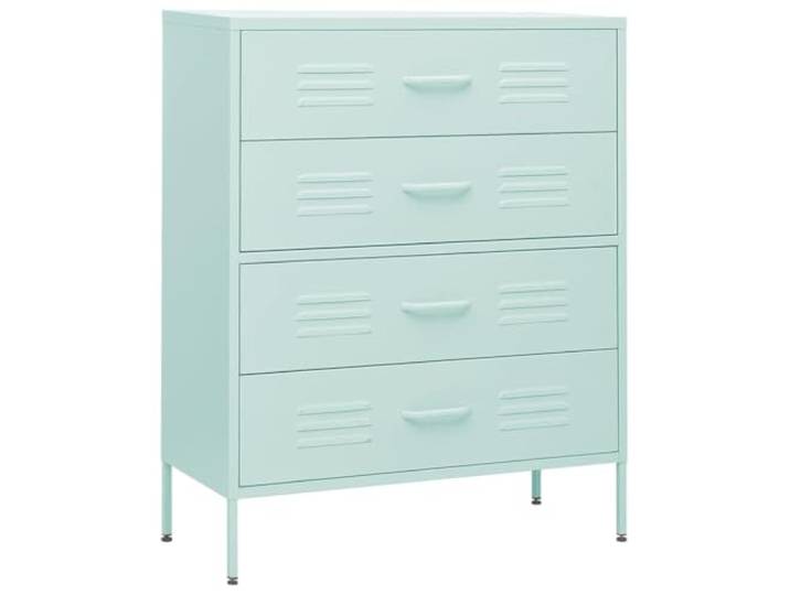 RJPLMFV Kommode mit Schubladen aus Stahl, 80 x 35 x 101,5 cm Langlebiger Stahl, Kugelführungen, verstellbare Nivellierungen, kompaktes Design