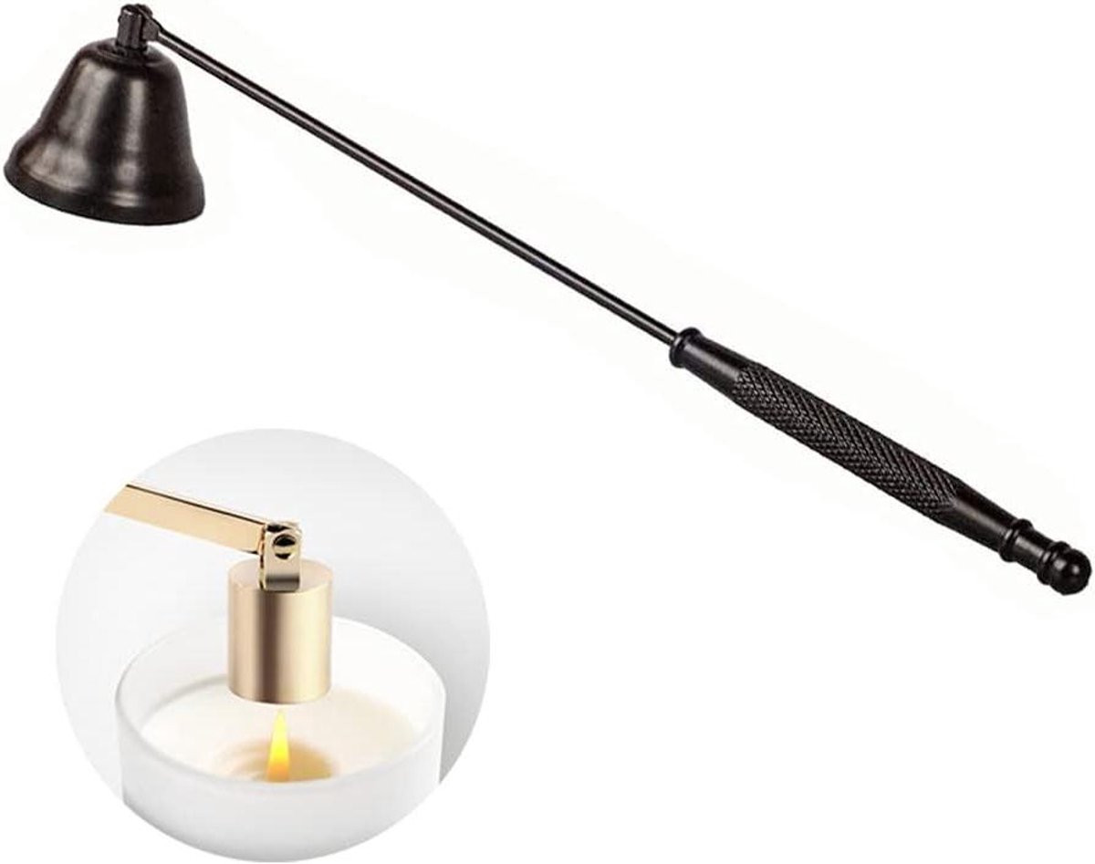 Zwarte Kaars Snuffer met Lange Handgreep - 17 cm