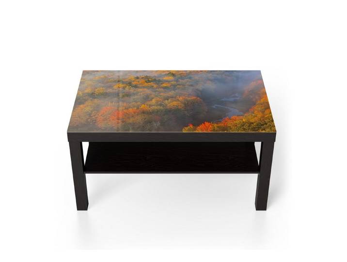 DEQORI Couchtisch 'Herbstnebel im Tal', Glas Beistelltisch Glastisch modern