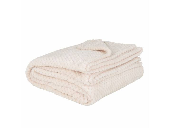 Strukturierter Fleece-Plaid Creme 150x230