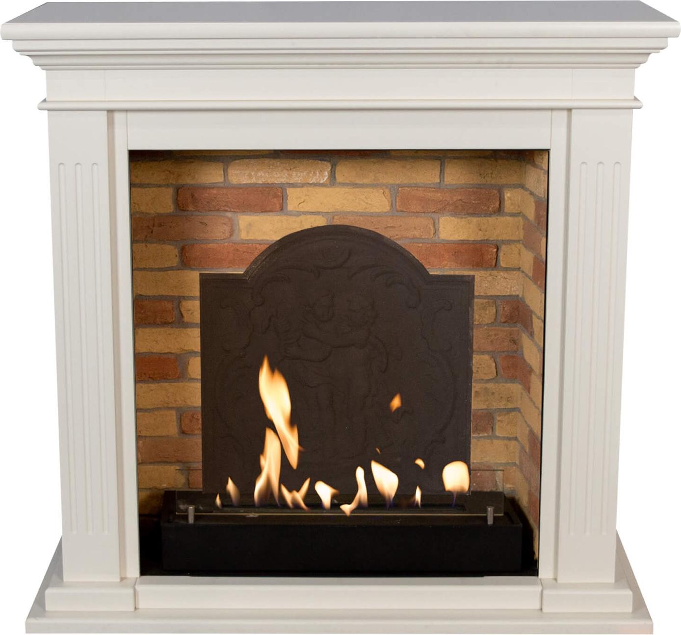Xaralyn Ethanol-Kamin - Cadiz BME-MDW - Weißer MDF-Kaminumbau - 3 kW Heizleistung