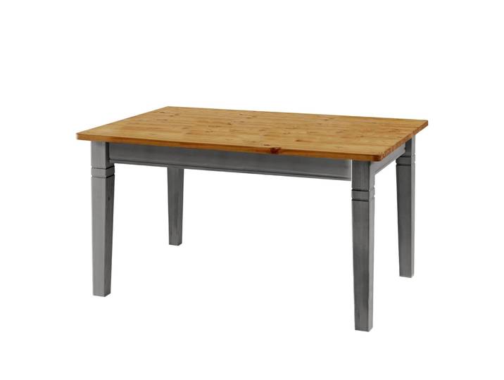 Esstisch Bergen IV 140 x 90 cm Grau/Kiefer Laugenfarbig/Kiefer Grau