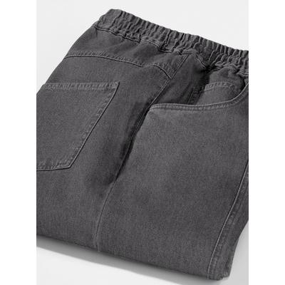 Trainingshose CLASSIC, Herren, Gr. 26, Unterbauchgrößen, grau (grau, denim), 100% Baumwolle, unifarben, lang, Hosen Trainingshose