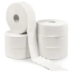 Ekoe Plastic Free Solutions Ekoe weißes Mini-Jumbo-Toilettenpapier, Packung mit 12 Rollen