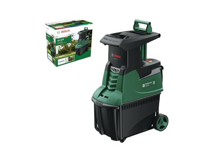 Bosch Turbinenhäcksler AXT 25 TC (2.500 W; geeignet für Holz und harte Gartenabfälle; integrierte Fangbox 53 l; in Karton)