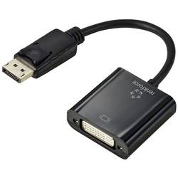 Renkforce RF-5771774 DisplayPort / DVI Adapter [1x DisplayPort Stecker - 1x DVI-Buchse 24+5pol.] Schwarz PVC-Mantel 15 cm