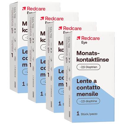 Redcare Monatslinse -2,5 4-er Set 4x1 St Kontaktlinsen