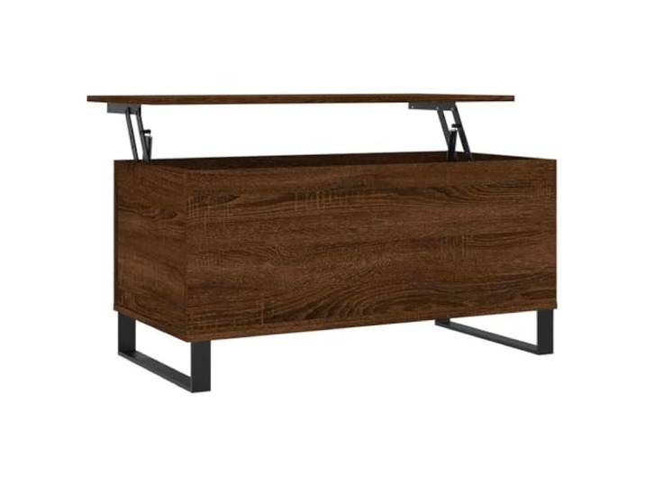 LASWWQMRF Couchtisch Höhenverstellbar Braun Eichen-Optik 90x44,5x45 cm Flexibler Beistelltisch mit anhebbarer Tischplatte und Stauraum für Wohnzimmer und Arbeitsbereich.