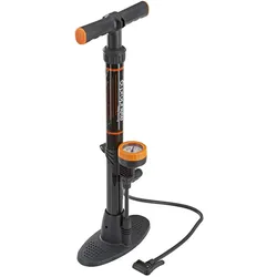 Standpumpe, für alle Ventilarten, 7 bar, mit Manometer, ergonomisch geformter Griff, Metall